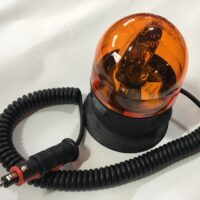 Lampeggiante ventosa+calamita, cavo spiralato con presa accendisigari, 12V H1 Microboule