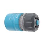 Raccordo a gancio rapido per tubi 1/2"-5/8" - 12,5mm/15mm con valvola automatica di chiusura interna.