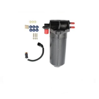 Kit pompa gasolio elettrica con filtro ad immersione. Innesto elettrico a 90° rotante 360°