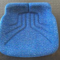Cuscino in tessuto azzurro per sedile Grammer