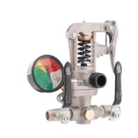 Comando Annovi Reverberi GI40 con valvola di pressione, manometro con glicerina e quadrante colorato, rubinetti e staffa. 80Lt/min 40Bar.