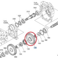 Ingranaggio PTO 750g/m Z44 KUBOTA 3C47480330
