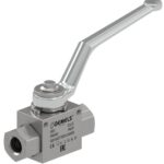 Rubinetto a sfera 1/2" 2 vie alta pressione x impianto oleodinamico 500Bar