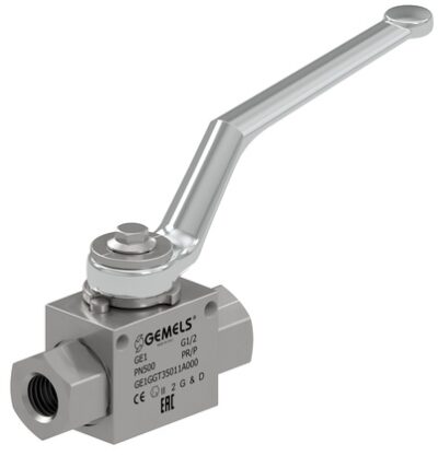 Rubinetto a sfera 1/2" 2 vie alta pressione x impianto oleodinamico 500Bar