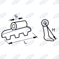 Mazza Stampata L=155mm, S=90mm, H=110mm, Ø Fori 20,5