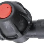 Portagetto semplice con antigoccia, filetto maschio BSP 1/4" - attacco baionetta - polipropilene EDPM