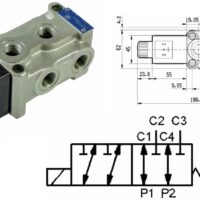 Deviatore elettrico 6 vie 3/8"