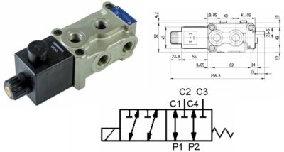 Deviatore elettrico 6 vie 3/8"