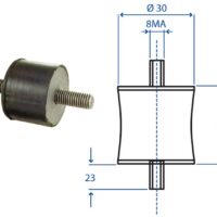 Silent Block Antivibrante M8 Ø30x20