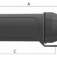 Porta documenti a tubo in plastica nera