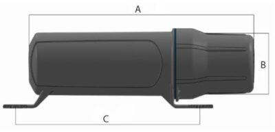 Porta documenti a tubo in plastica nera
