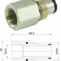 Bussola raccordo Carry-Over 1/2" gas