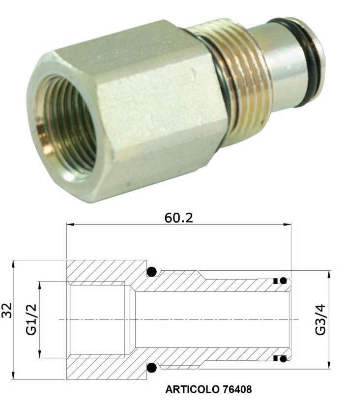 Bussola raccordo Carry-Over 1/2" gas